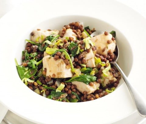 Braised Chicken with Spinach and Lentils - GetFit Travel